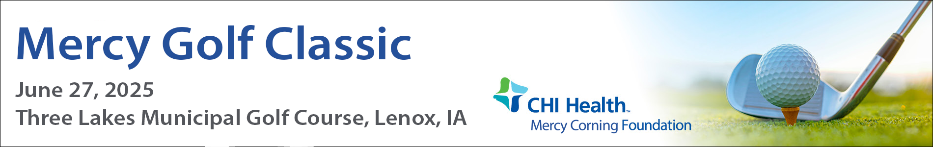 CHI Health Mercy Corning Foundation Golf Tournament Banner